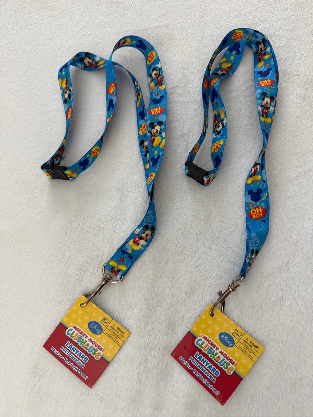 Disney Blue Mickey Mouse Kids Lanyards - Pack of 2